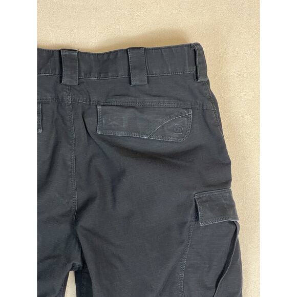 5.11 Tactical Series Pants Mens 34x34 Black Cargo Regular Fit Elastic Waist - Picture 11 of 13